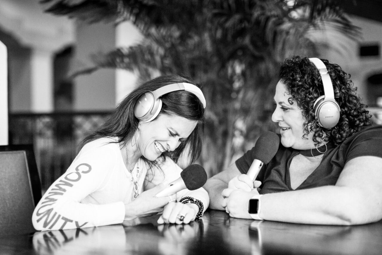 Jess and Elsie laughing together